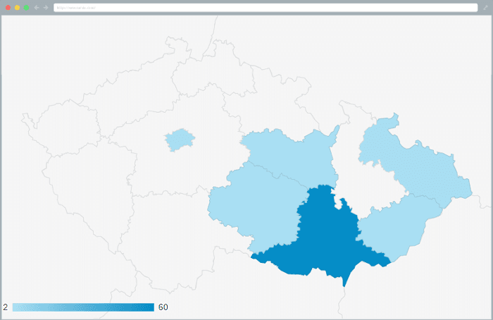 Respondents in individual regions