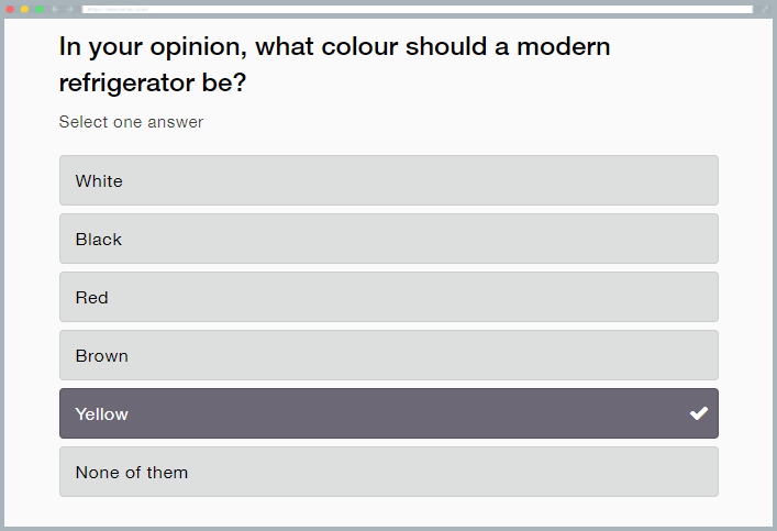 Example of a selective question