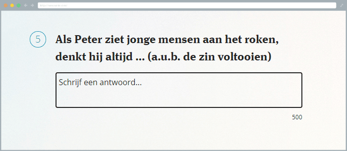 Test van onvoltooide zinnen